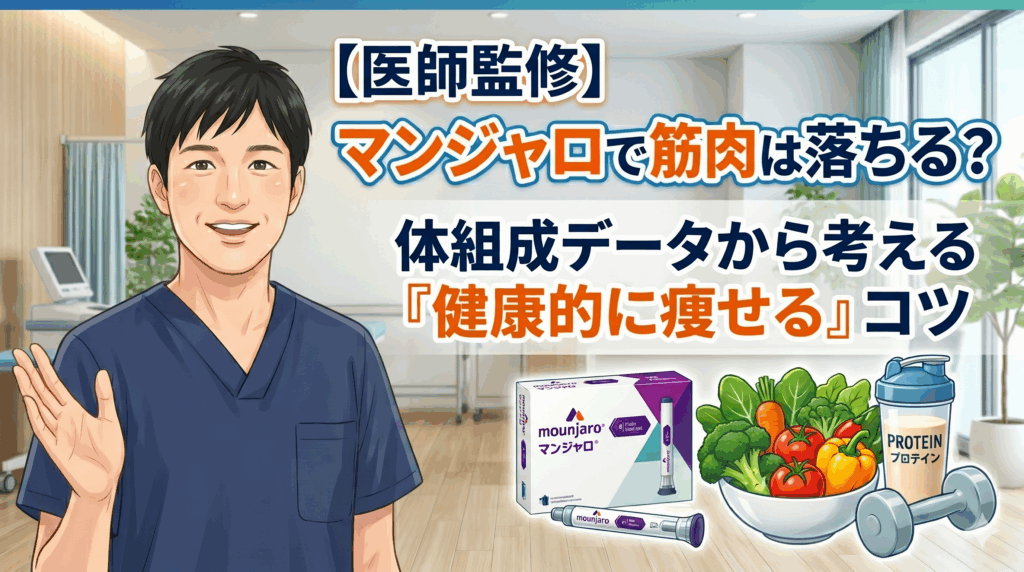 【医師監修】マンジャロで筋肉は落ちる?体組成データから考える「健康的に痩せる」コツ